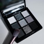 9 Color Smokey Eyeshadow Palette - Highly Pigmented Matte & Glitter Shades, Long-Lasting, Waterproof & Blendable, Black Silver Gray Eyeshadow Set for Sultry Glam